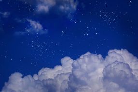 Фреска Синее небо с облаками в детскую