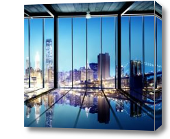 Картина Окно с видом на мегаполис